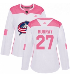 Womens Adidas Columbus Blue Jackets 27 Ryan Murray Authentic WhitePink Fashion NHL Jersey Womens Adidas Columbus Blue Jackets 27 Ryan Murray Authentic WhitePink Fashion NHL Jersey
