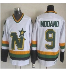 Dallas Stars #9 Mike Modano Stitched White NHL Jersey