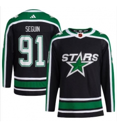 Men's Dallas Stars Tyler Seguin adidas #91 Black Reverse Retro Player Jersey