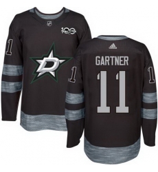 Stars #11 Mike Gartner Black 1917 2017 100th Anniversary Stitched NHL Jersey