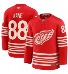 Men Detroit Red Wings 88 Patrick Kane Red 2025 Centennial Premium Stitched Hockey Jersey