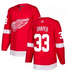 Mens Adidas Detroit Red Wings 33 Kris Draper Premier Red Home NHL Jersey 