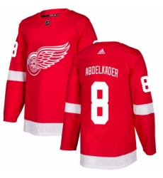 Mens Adidas Detroit Red Wings 8 Justin Abdelkader Authentic Red Home NHL Jersey 