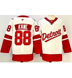 Men's Detroit Red Wings #88 Patrick Kane White 2024-25 Stitched Fanatics Jersey