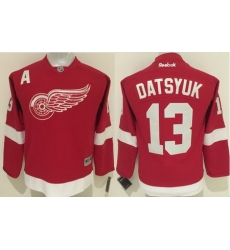 Red Wings #13 Pavel Datsyuk Red Stitched Youth NHL Jersey II