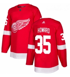 Youth Adidas Detroit Red Wings 35 Jimmy Howard Premier Red Home NHL Jersey 