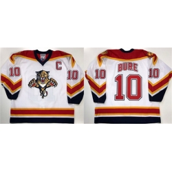 Men Florida Panthers 10 Pavel Bure White Stitched Jersey