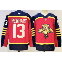 Men Florida Panthers 13 Sam Reinhart Red 2026 2026 Winter Classic Stitched Hockey Jersey