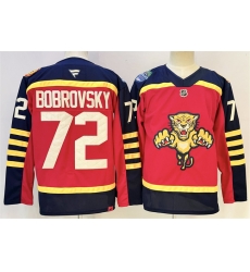 Men Florida Panthers 72 Sergei Bobrovsky Red 2026 2026 Winter Classic Stitched Hockey Jersey