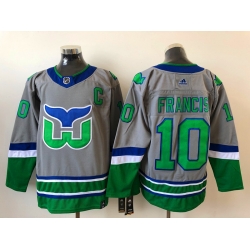 Men Hartford Whalers Ron Franci 10 Adidas 2020 21 Reverse Retro Alternate NHL Jersey