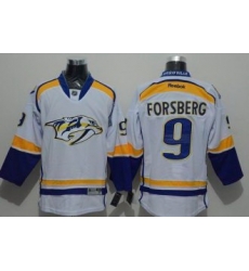 Nashville Predators #9 Filip Forsberg White Road Stitched NHL Jersey