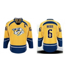 Nashville Predators Authentic NHL Jerseys #6 Shea Weber YELLOW Jersey