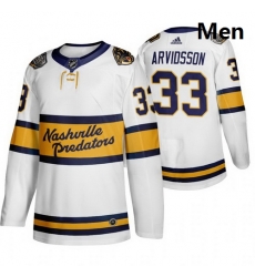 Predators 33 Viktor Arvidsson White 2020 Winter Classic Adidas Jersey