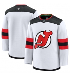 Men New Jersey Devils Blank White 2024 25 Away Stitched Hockey Jersey