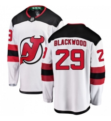 Men New Jersey Devils Mackenzie Blackwood White Home Adidas Jersey