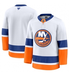 Men New York Islanders Blank White 2024 25 Away Stitched Hockey Jersey