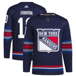 Men New York Rangers 10 Artemi Panarin Navy No A Patch Third Stitched Jersey