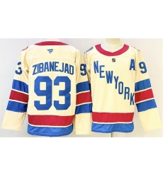 Men New York Rangers 93 Mika Zibanejad Beige 2025 26 Winter Classic With A Patch Stitched Hockey