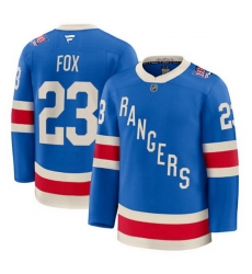 Men New York Rangers Active Player Custom Blue Centennial Stitched Hockey Jersey