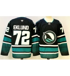 Men San Jose Sharks 72 William Eklund Black 2024 25 Alternate Stitched Hockey Jersey Men San Jose Sharks 72 William Eklund Black 2024 25 Alternate Stitched Hockey Jersey