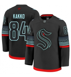 Men Seattle Kraken 84 Kaapo Kakko Black Alternate Stitched Hockey Jersey