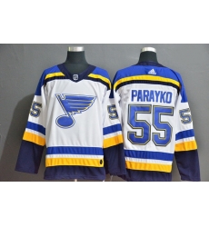 Blues 55 Colton Parayko White Adidas Jersey