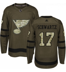 Youth Adidas St Louis Blues 17 Jaden Schwartz Authentic Green Salute to Service NHL Jersey Youth Adidas St Louis Blues 17 Jaden Schwartz Authentic Green Salute to Service NHL Jersey