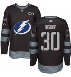 Lightning #30 Ben Bishop Black 1917 2017 100th Anniversary Stitched NHL Jersey