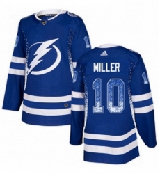 Mens Adidas Tampa Bay Lightning 10 JT Miller Authentic Blue Drift Fashion NHL Jersey 