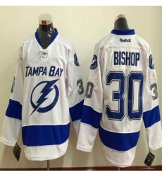 Tampa Bay Lightning #30 Ben Bishop White Stitched NHL Jersey