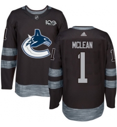 Canucks #1 Kirk Mclean Black 1917 2017 100th Anniversary Stitched NHL Jersey