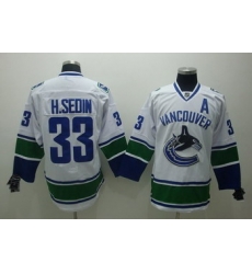 Vancouver Canucks 33 H.Sedin white Jersey A patch