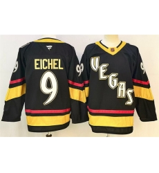 Men Vegas Golden Knights 9 Jack Eichel Black 2024 25 Stitched Hockey Jersey