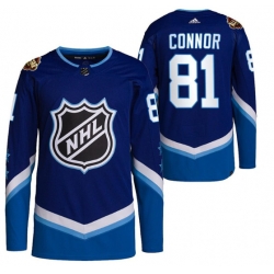 Men Winnipeg Jets 81 Kyle Connor 2022 All Star Blue Stitched Jersey