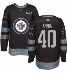 Mens Adidas Winnipeg Jets 40 Joel Armia Authentic Black 1917 2017 100th Anniversary NHL Jersey 