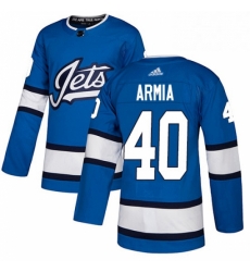 Mens Adidas Winnipeg Jets 40 Joel Armia Authentic Blue Alternate NHL Jersey 