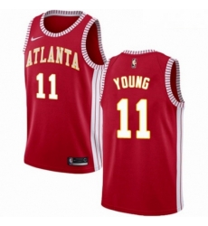 Mens Nike Atlanta Hawks 11 Trae Young Swingman Red NBA Jersey Statement Edition 