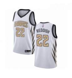 Womens Atlanta Hawks 22 Cam Reddish Swingman White Basketball Jersey City Edition 