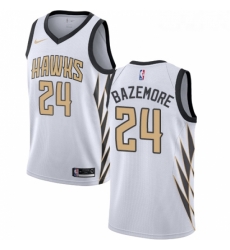 Womens Nike Atlanta Hawks 24 Kent Bazemore Swingman White NBA Jersey City Edition 