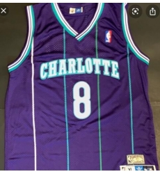 Charlotte 8 Kobe Bryant Purple Throwback Jersey