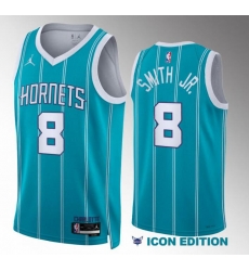 Dennis Smith Jr. Charlotte Hornets #8 Teal Jersey 2022-23 Icon Edition Swingman