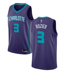 Hornets  3 Terry Rozier Purple Basketball Jordan Swingman Statement Edition Jersey