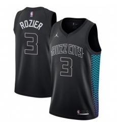 Men Nike Charlotte Hornets 3 Terry Rozier Black NBA Jordan Swingman City Edition Jersey