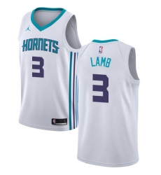 Nike Hornets #3 Jeremy Lamb White NBA Jordan Swingman Association Edition Jersey