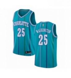 Womens Jordan Charlotte Hornets 25 PJ Washington Authentic Aqua Hardwood Classics Basketball Jersey 