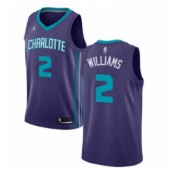 Womens Nike Jordan Charlotte Hornets 2 Marvin Williams Swingman Purple NBA Jersey Statement Edition