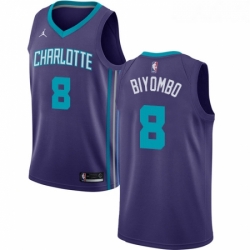 Womens Nike Jordan Charlotte Hornets 8 Bismack Biyombo Swingman Purple NBA Jersey Statement Edition 