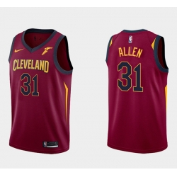 Men Cleveland Cavaliers 31 Jarrett Allen Basketball Wine Red Swingman Icon Edition Stitched Basketball Jersey