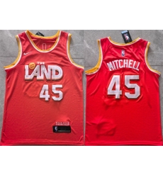 Men Cleveland Cavaliers 45 Donovan Mitchell Orange 2025 26 CityEdition Stitched Jersey