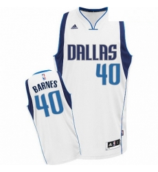 Mens Adidas Dallas Mavericks 40 Harrison Barnes Swingman White Home NBA Jersey